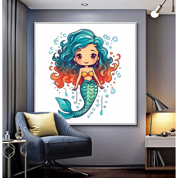 Sirena Albastrica - Tablou camera copiilor