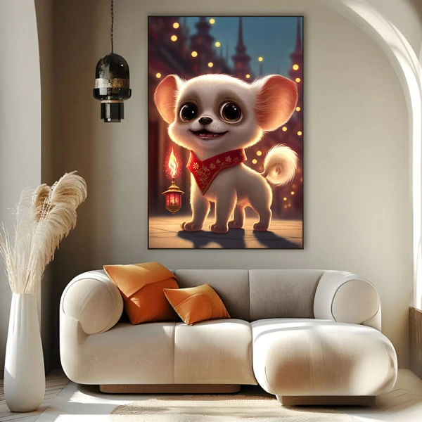 Catelusul Vesel - Tablou camera copiilor