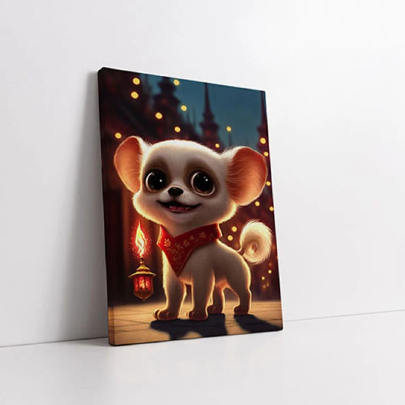 Catelusul Vesel - Tablou camera copiilor