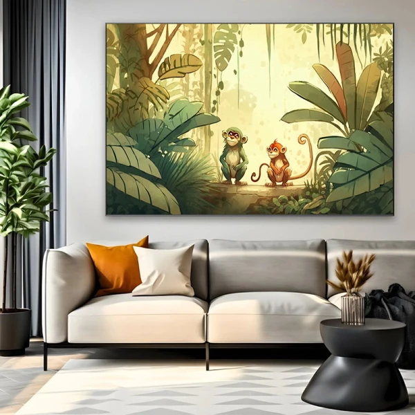 Descoperind Minunile Junglei - Tablou camera copiilor