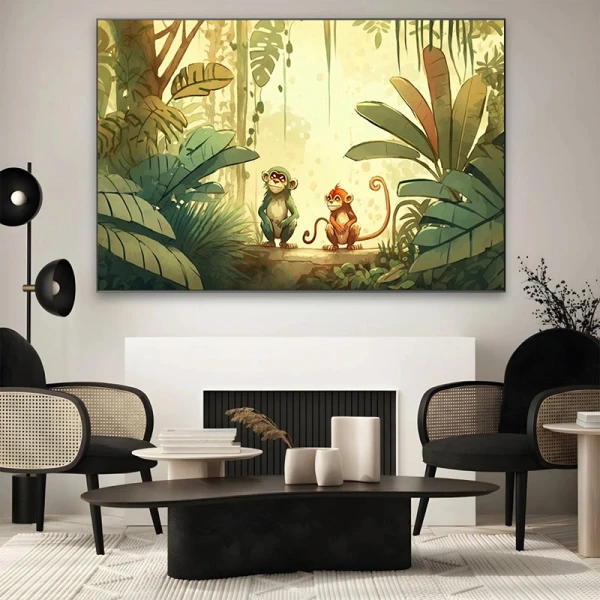 Descoperind Minunile Junglei - Tablou camera copiilor