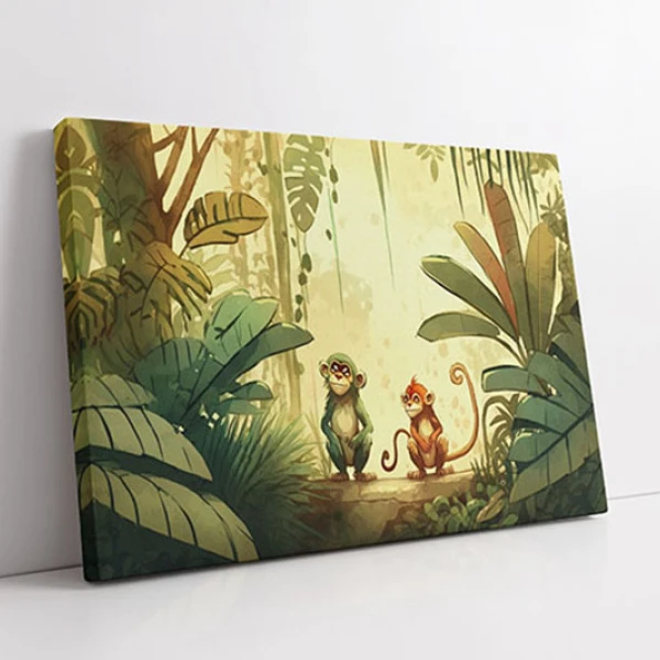 Descoperind Minunile Junglei - Tablou camera copiilor
