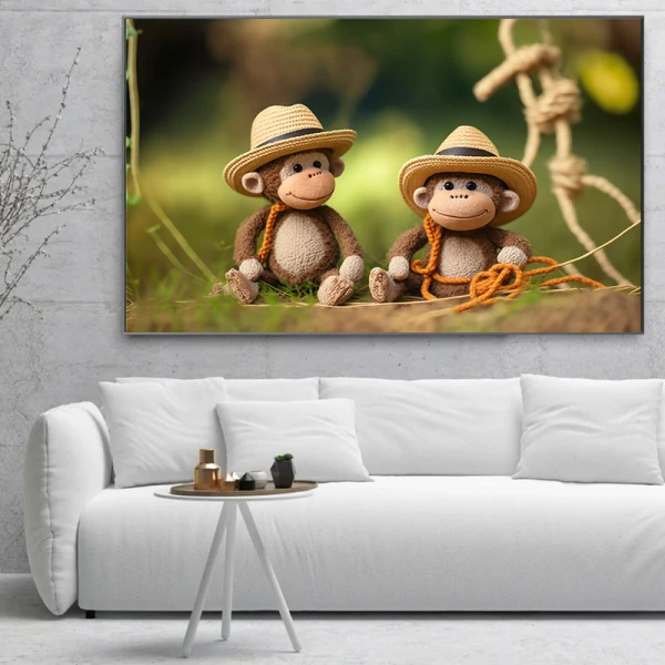 Bucurie Intr-o Lume Crosetata - Tablou camera copiilor