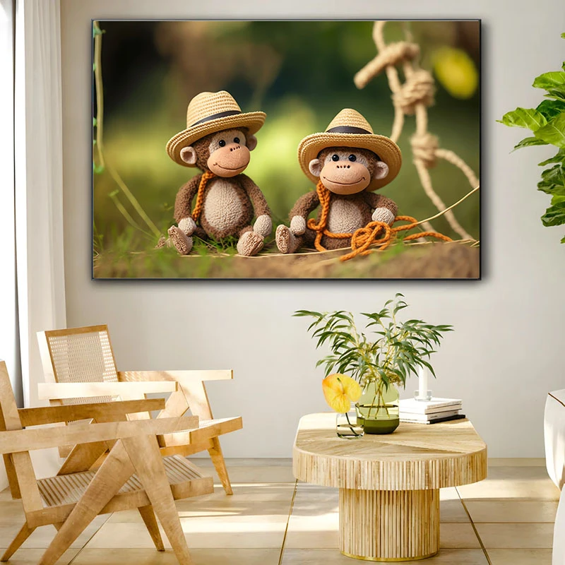 Bucurie Intr-o Lume Crosetata - Tablou camera copiilor