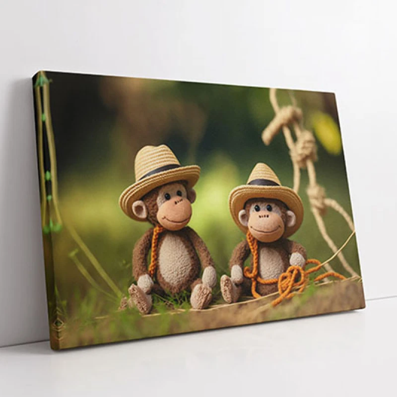 Bucurie Intr-o Lume Crosetata - Tablou camera copiilor