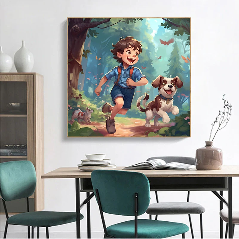 O Aventura Jucausa - Tablou camera copiilor