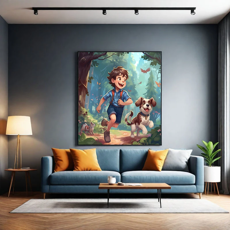 O Aventura Jucausa - Tablou camera copiilor