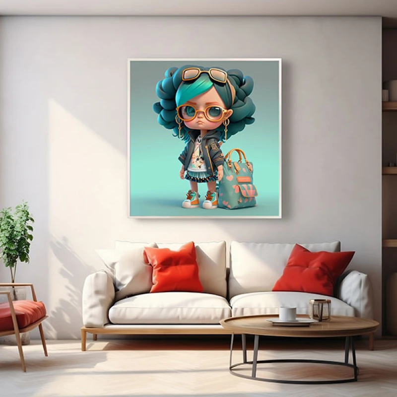 O Zi Plina de Stil - Tablou camera copiilor