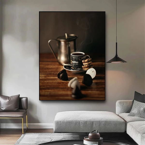 Cafea si macarons - Tablou Cafea Cafea si macarons - Tablou Cafea