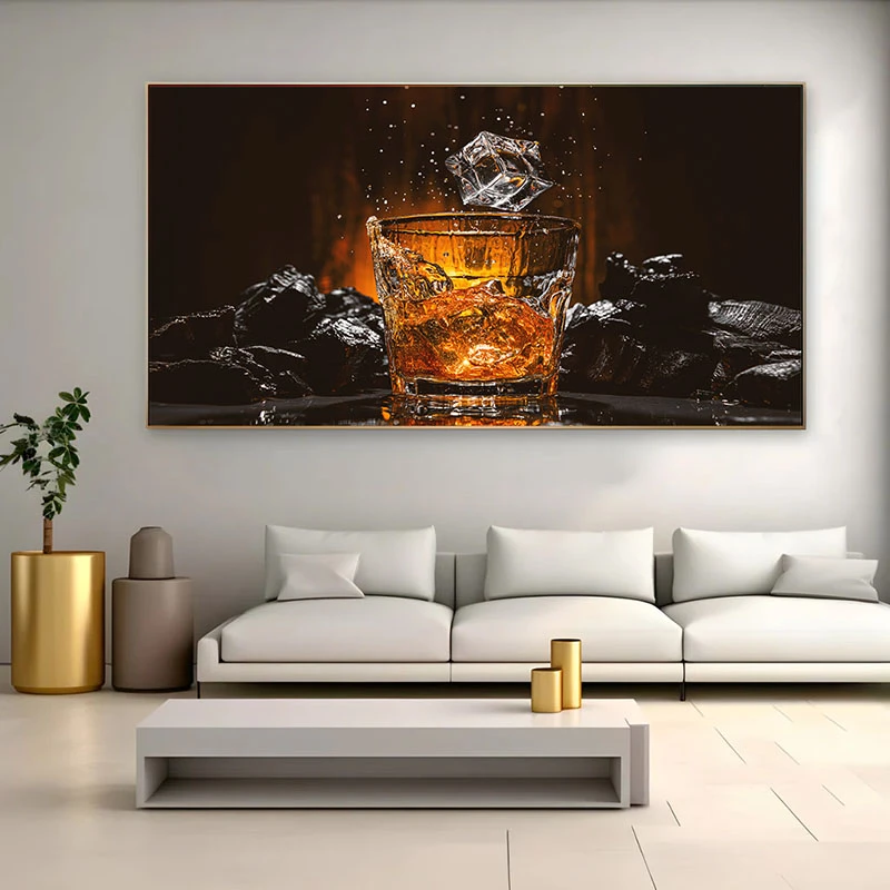 Whisky cu gheata - Tablou Drinks