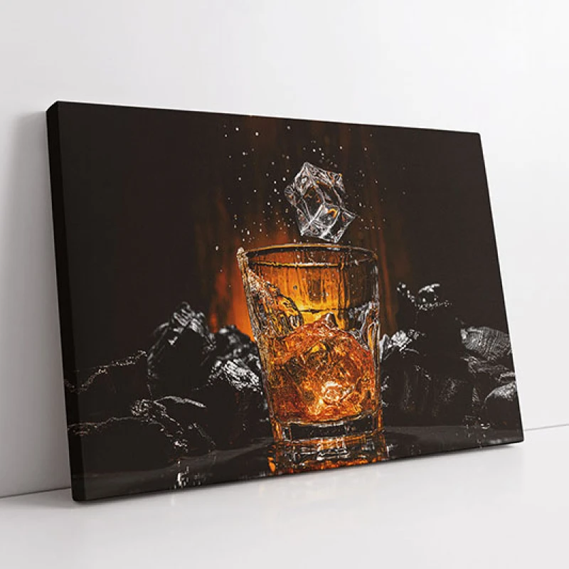 Whisky cu gheata - Tablou Drinks