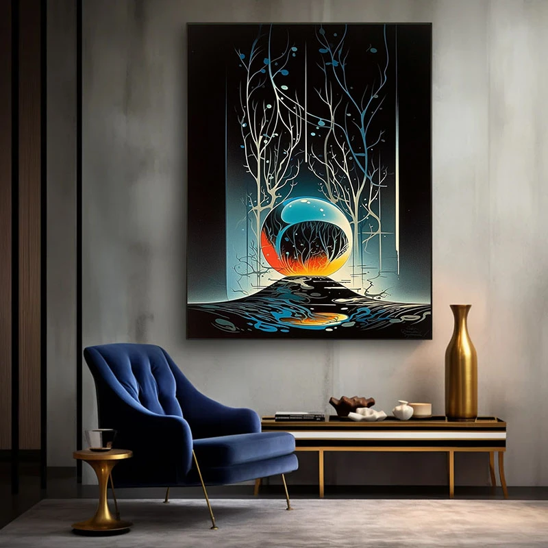 Reflectarea Visului Nocturn - Tablou Fantasy