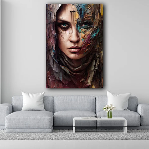 Misterul Privirii Albastre - Tablou Fantasy