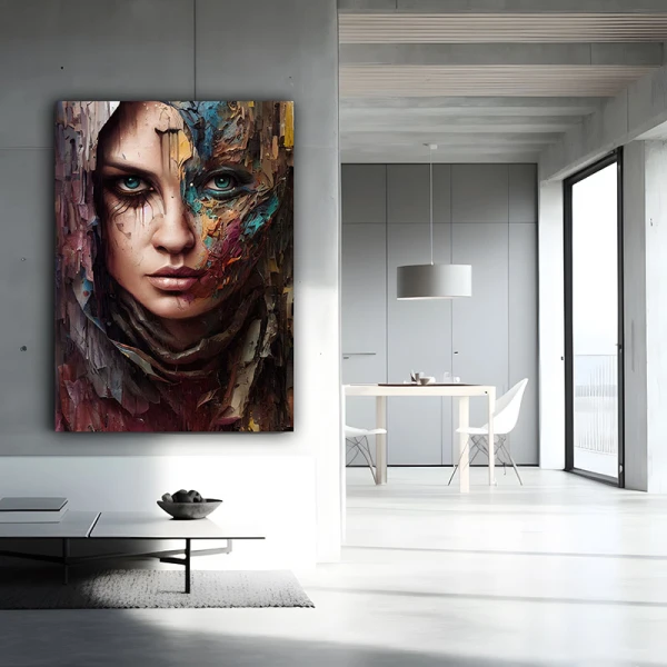 Misterul Privirii Albastre - Tablou Fantasy