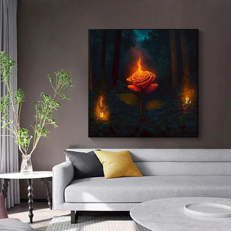 Torță în Întuneric - Tablou Fantasy