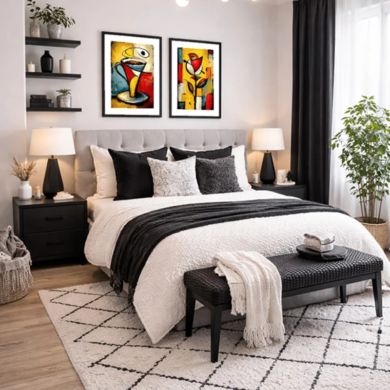 Cafea si un Trandafir - Set 2 Tablouri