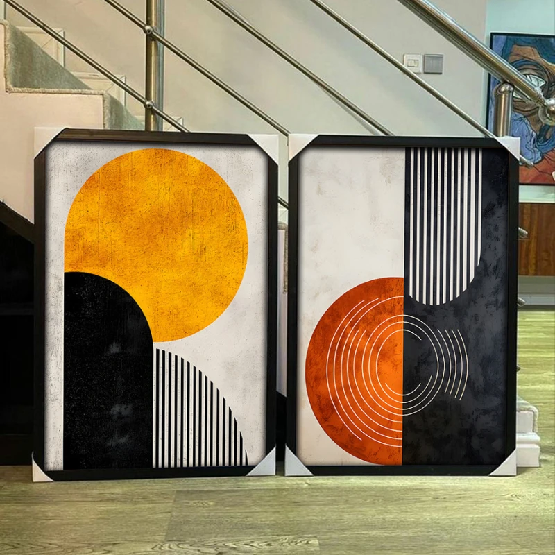 Set 2 Tablouri Înrămate - Arta Contrastului, tablouri abstracte premium, decor pentru living, dormitor sau hol