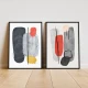 Set 2 Tablouri Înrămate - Două Senzații, tablouri abstracte premium, decor pentru living, dormitor sau hol