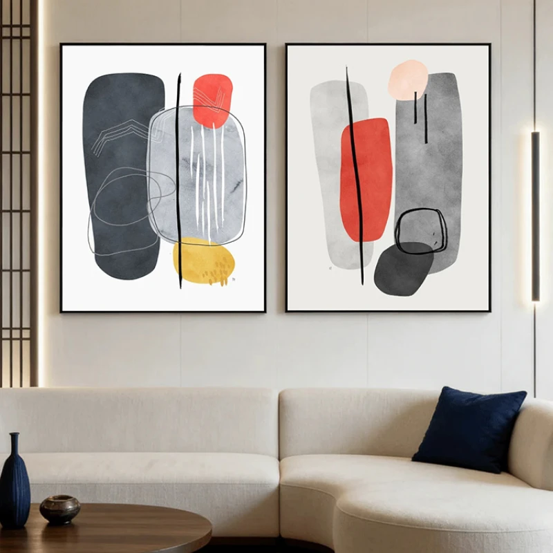 Set 2 Tablouri Înrămate - Două Senzații, tablouri abstracte premium, decor pentru living, dormitor sau hol