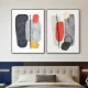 Set 2 Tablouri Înrămate - Două Senzații, tablouri abstracte premium, decor pentru living, dormitor sau hol