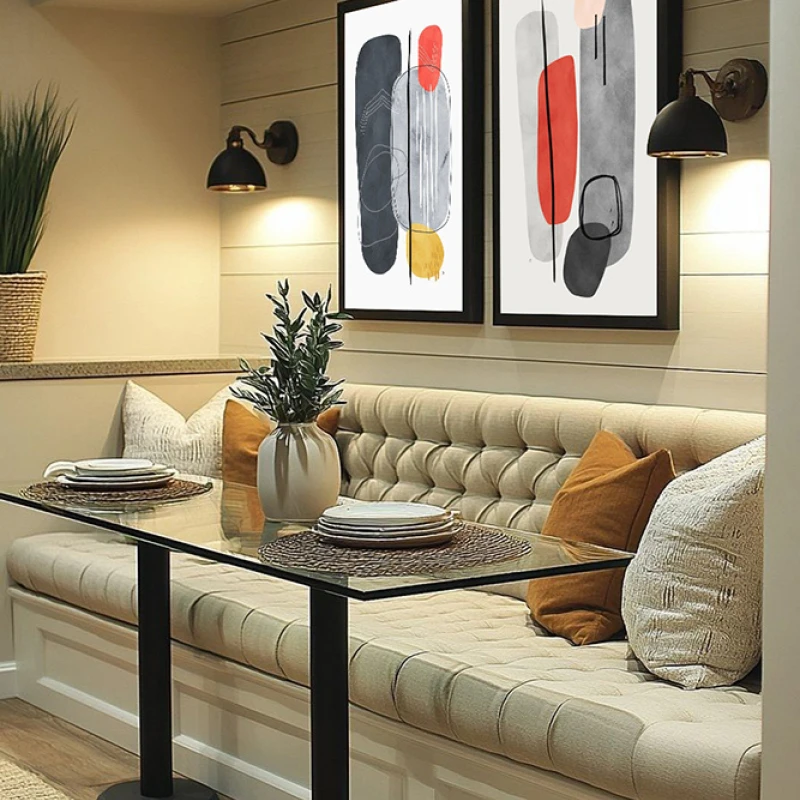 Set 2 Tablouri Înrămate - Două Senzații, tablouri abstracte premium, decor pentru living, dormitor sau hol