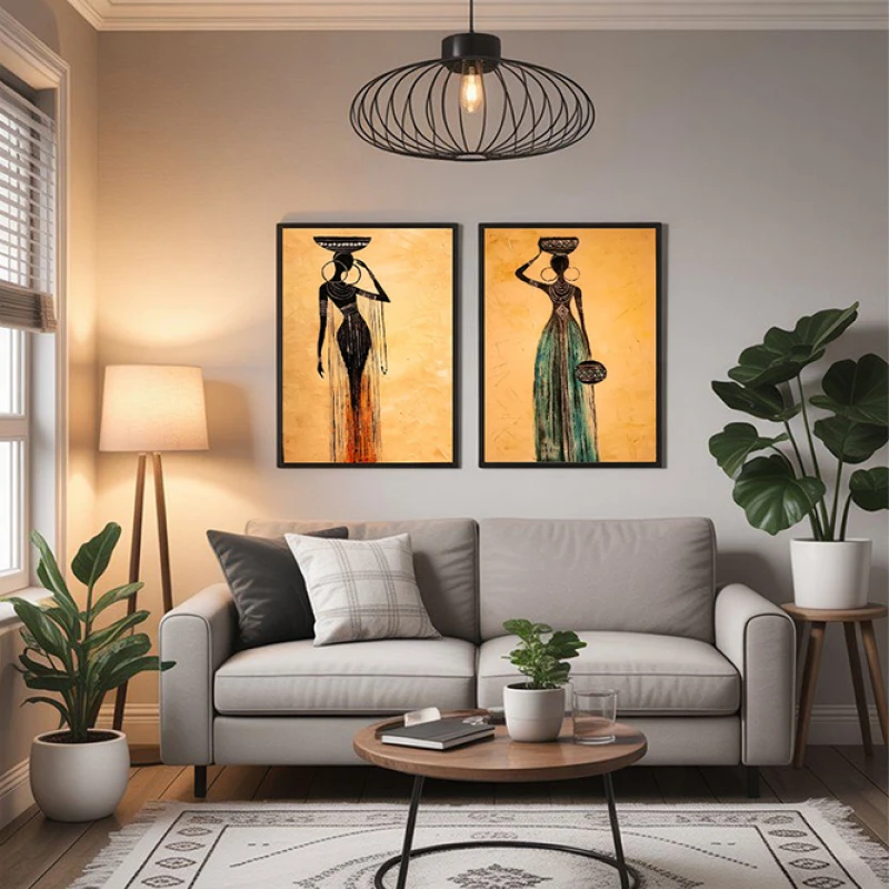 Set 2 Tablouri Înrămate - Duo Elegant, tablouri abstracte premium, decor pentru living, dormitor sau hol