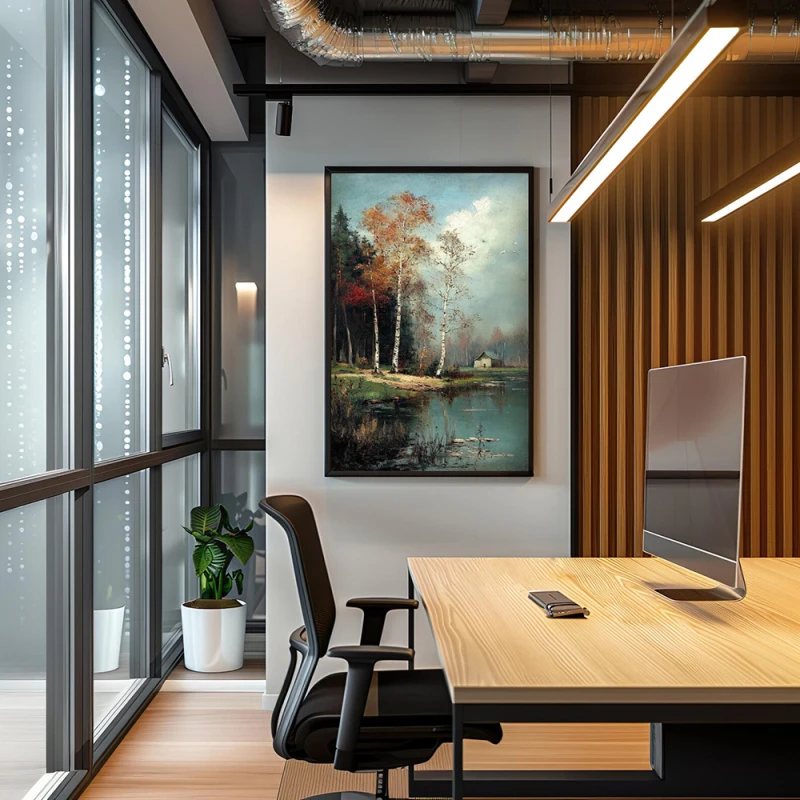 Evadare în Albastru - Tablou peisaj