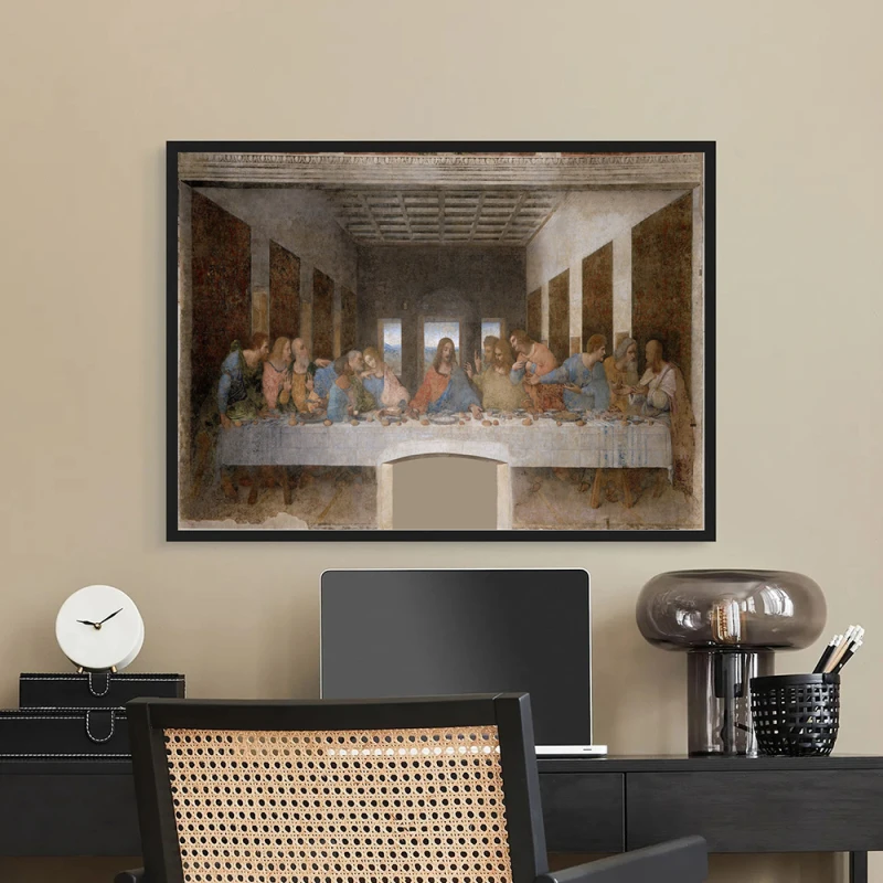 Tablou Leonardo da Vinci - Cina cea de Taină, tablou inramat clasic pentru interioare contemporane rafinate Tablou Leonardo da Vinci - Cina cea de Taină, tablou inramat clasic pentru interioare contemporane rafinate