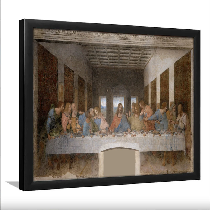 Tablou Leonardo da Vinci - Cina cea de Taină, tablou inramat clasic pentru interioare contemporane rafinate Tablou Leonardo da Vinci - Cina cea de Taină, tablou inramat clasic pentru interioare contemporane rafinate