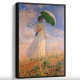 Tablou Monet - Femeie cu umbrelă, tablou înrămat decor artistic premium pentru living și dining contemporan