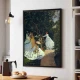 Tablou Monet - Femei în grădină, tablou înrămat decor pentru casă clasică Tablou Monet - Femei în grădină, tablou înrămat decor pentru casă clasică
