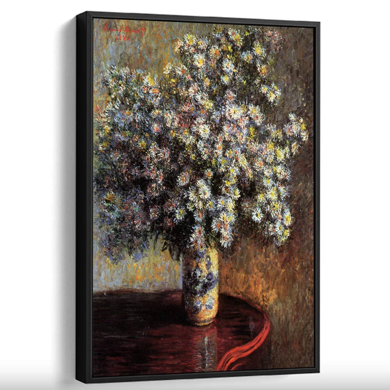 Tablou Monet - Asteri, tablou cu flori înrămat pentru spații contemporane sofisticate Tablou Monet - Asteri, tablou cu flori înrămat pentru spații contemporane sofisticate