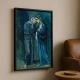 Tablou Pablo Picasso - Cele două surori, tablou reproducere de înaltă calitate, rama neagra Tablou Pablo Picasso - Cele două surori, tablou reproducere de înaltă calitate, rama neagra