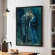 Tablou Pablo Picasso - Cele două surori, tablou reproducere de înaltă calitate, rama neagra Tablou Pablo Picasso - Cele două surori, tablou reproducere de înaltă calitate, rama neagra