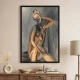 Tablou Pablo Picasso - Nud, tablou reproducere de înaltă calitate, exemplu notabil al stilului cubist, rama neagră