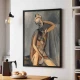 Tablou Pablo Picasso - Nud, tablou reproducere de înaltă calitate, exemplu notabil al stilului cubist, rama neagră