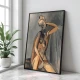 Tablou Pablo Picasso - Nud, tablou reproducere de înaltă calitate, exemplu notabil al stilului cubist, rama neagră