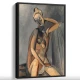 Tablou Pablo Picasso - Nud, tablou reproducere de înaltă calitate, exemplu notabil al stilului cubist, rama neagră