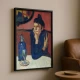 Tablou Pablo Picasso - Băutorul de Absint, tablou reproducere de înaltă calitate, operă emblematică al stilului cubist, rama neagră Tablou Pablo Picasso - Băutorul de Absint, tablou reproducere de înaltă calitate, operă emblematică al stilului cubist, rama neagră