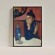 Tablou Pablo Picasso - Băutorul de Absint, tablou reproducere de înaltă calitate, operă emblematică al stilului cubist, rama neagră Tablou Pablo Picasso - Băutorul de Absint, tablou reproducere de înaltă calitate, operă emblematică al stilului cubist, rama neagră