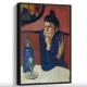 Tablou Pablo Picasso - Băutorul de Absint, tablou reproducere de înaltă calitate, operă emblematică al stilului cubist, rama neagră Tablou Pablo Picasso - Băutorul de Absint, tablou reproducere de înaltă calitate, operă emblematică al stilului cubist, rama neagră