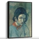 Tablou Pablo Picasso - Cap de femeie, tablou reproducere din celebra Perioadă Albastră a artistului, rama neagră Tablou Pablo Picasso - Cap de femeie, tablou reproducere din celebra Perioadă Albastră a artistului, rama neagră