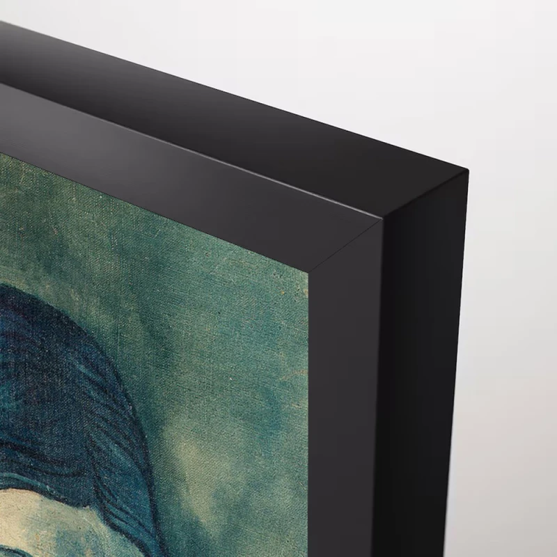 Tablou Pablo Picasso - Cap de femeie, tablou reproducere din celebra Perioadă Albastră a artistului, rama neagră Tablou Pablo Picasso - Cap de femeie, tablou reproducere din celebra Perioadă Albastră a artistului, rama neagră