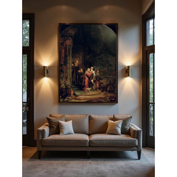 Tablou Rembrandt - Vizita, tablou reproducere pentru spatii pline de eleganță Tablou Rembrandt - Vizita, tablou reproducere pentru spatii pline de eleganță