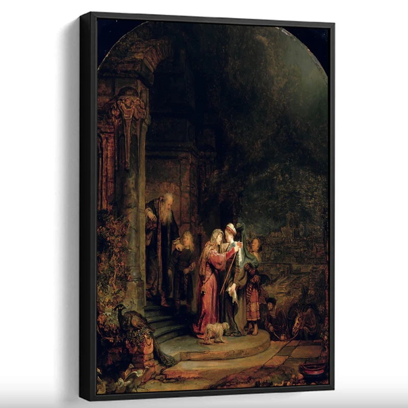 Tablou Rembrandt - Vizita, tablou reproducere pentru spatii pline de eleganță Tablou Rembrandt - Vizita, tablou reproducere pentru spatii pline de eleganță