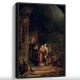 Tablou Rembrandt - Vizita, tablou reproducere pentru spatii pline de eleganță Tablou Rembrandt - Vizita, tablou reproducere pentru spatii pline de eleganță