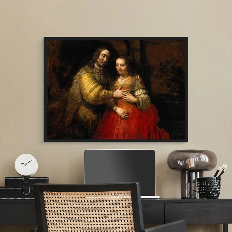 Tablou Rembrandt - Mireasa evreică, tablou reproducere pentru birouri, cabinete, biblioteci sau livinguri sofisticate Tablou Rembrandt - Mireasa evreică, tablou reproducere pentru birouri, cabinete, biblioteci sau livinguri sofisticate