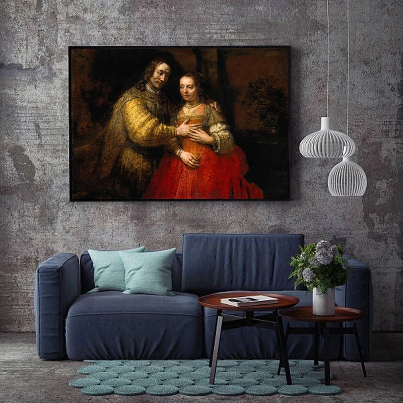 Tablou Rembrandt - Mireasa evreică, tablou reproducere pentru birouri, cabinete, biblioteci sau livinguri sofisticate Tablou Rembrandt - Mireasa evreică, tablou reproducere pentru birouri, cabinete, biblioteci sau livinguri sofisticate