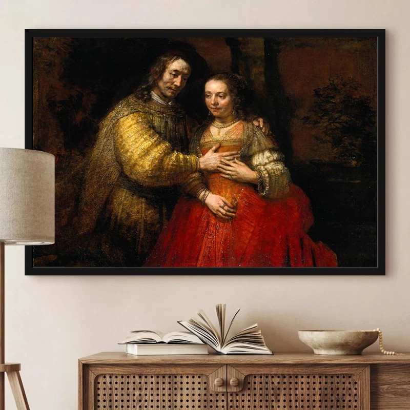 Tablou Rembrandt - Mireasa evreică, tablou reproducere pentru birouri, cabinete, biblioteci sau livinguri sofisticate Tablou Rembrandt - Mireasa evreică, tablou reproducere pentru birouri, cabinete, biblioteci sau livinguri sofisticate