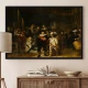 Tablou Rembrandt - Rondul de noapte, tablou reproducere pentru livinguri spațioase, birouri elegante sau holuri primitoare Tablou Rembrandt - Rondul de noapte, tablou reproducere pentru livinguri spațioase, birouri elegante sau holuri primitoare